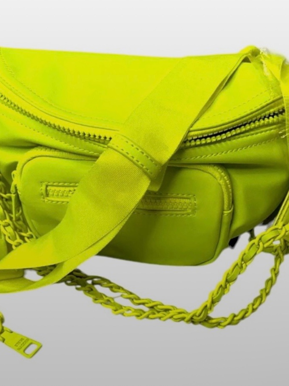 Steve Madden BLively Neon Yellow Convertible Belt Bag NWT - Picture 2 of 12